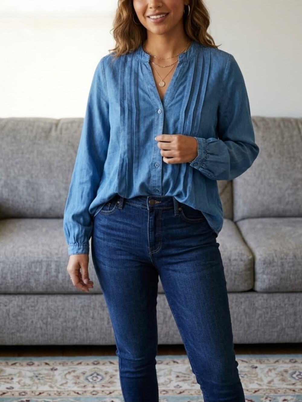 RACHEL Rachel Roy  Blue Shirt Sz. S